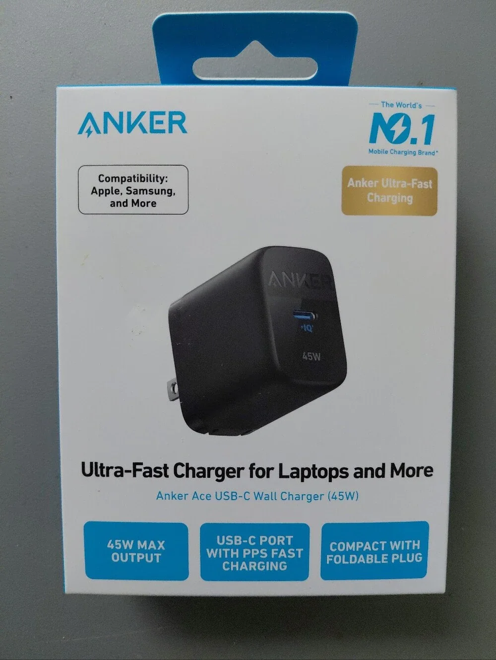 Anker 45W USB-C Fast Charger - Black